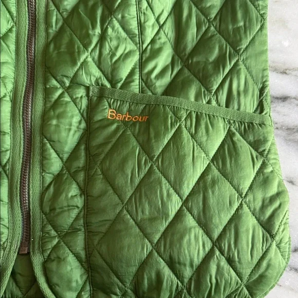 Barbour Olive Quilted Vest - Picture 2 of 6